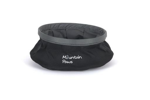 Collapsible Dog Water Bowl, Black - Mountain Paws