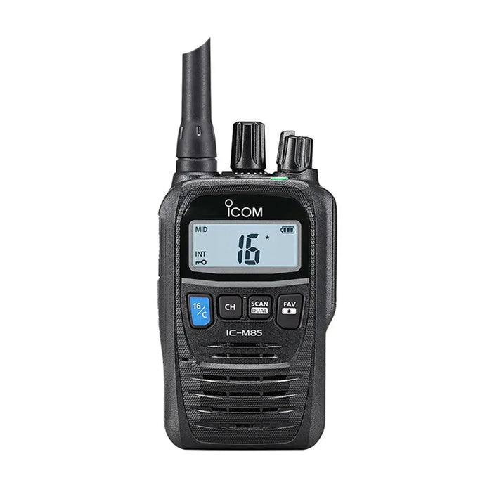 IC-M85E Hybrid-Jagdfunkpaket, Dänische Ausgabe, Radio + 3-in-1-Headset + Lange Antenne - Icom