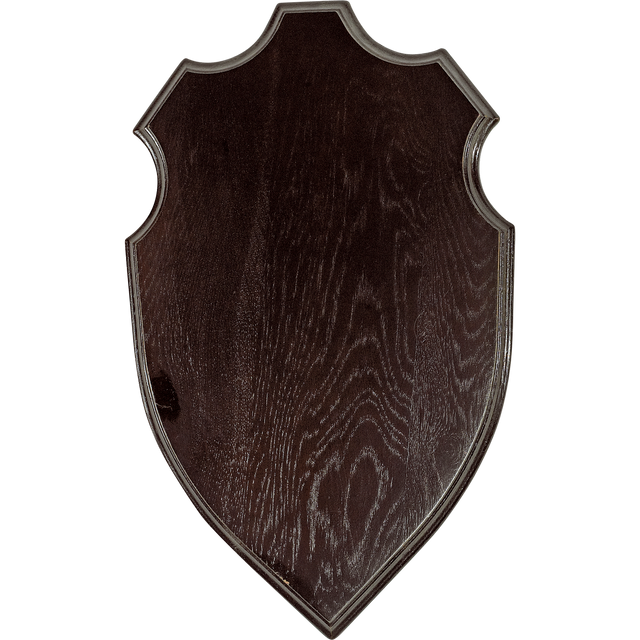 Hirsch-Trophäenschild Dunkles Holz 40 x 24 cm – Seeland