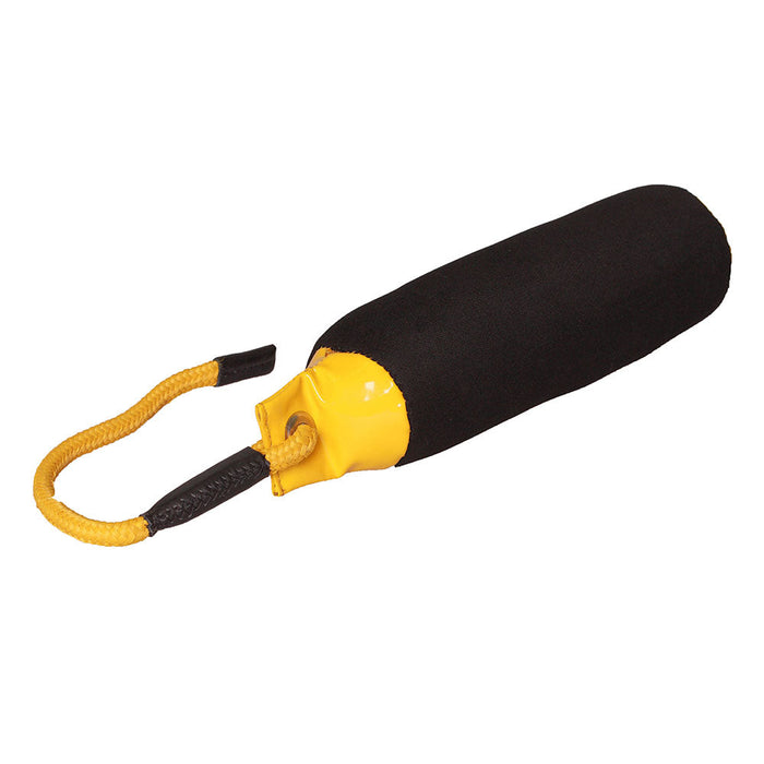Neopren-Dummy schwarz mit gelbem Ende – PROF DOG