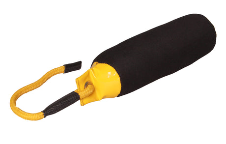 Neopren-Dummy Schwarz mit Gelb, schwimmend - PROF DOG