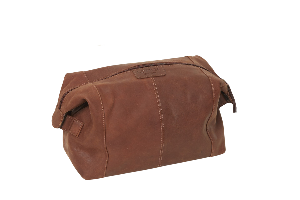 Leder-Kulturbeutel Braun - Corium