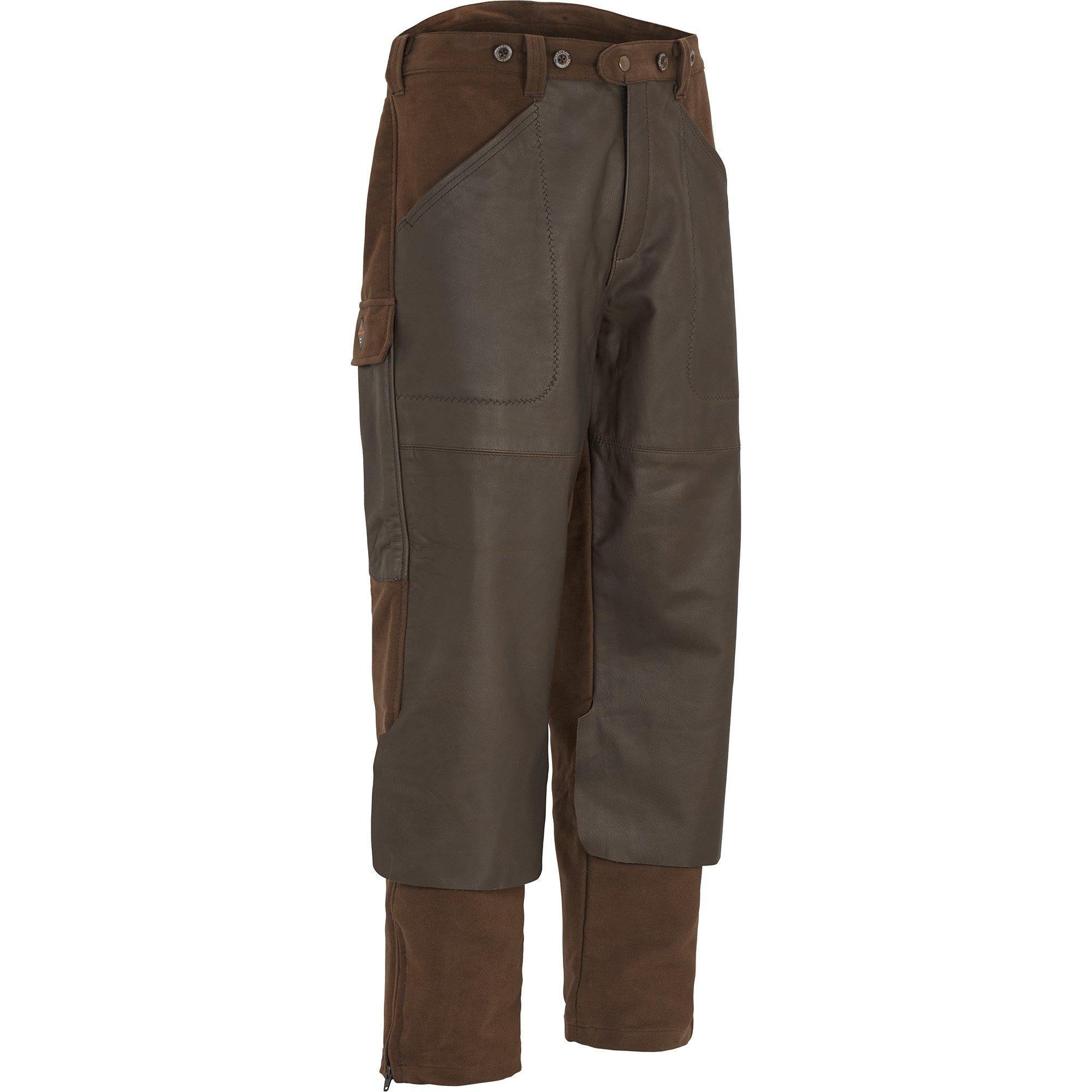 Gr. 48 - Elch-Leder Jagd-Hose Braun - Swedteam - Umtauschware