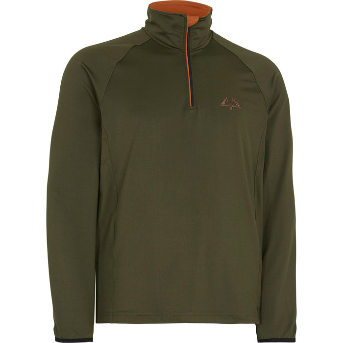 Ridge Antibite Pullover mit kurzem Reißverschluss Forest Green - Swedteam