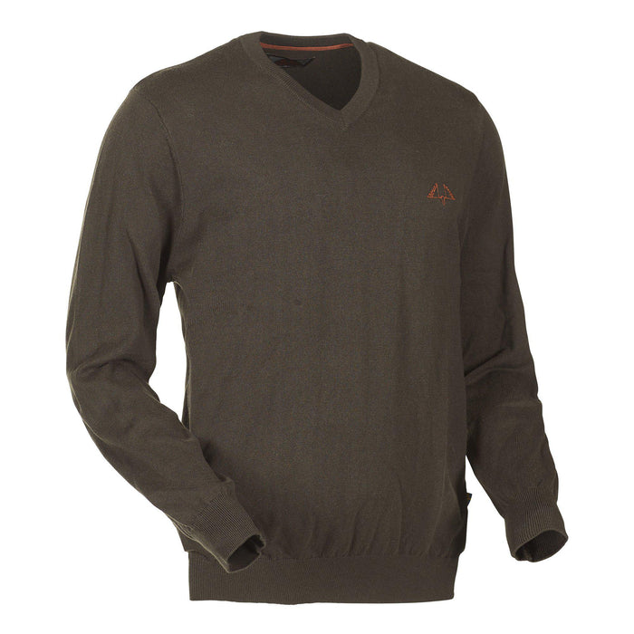 Pullover mit Wappen und V-Ausschnitt – Swedteam Grün – Swedteam