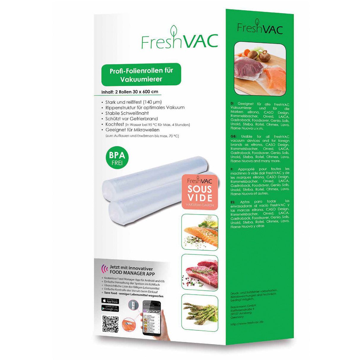 FreshVAC Pro Folienrollen 30x600 cm – FreshVAC