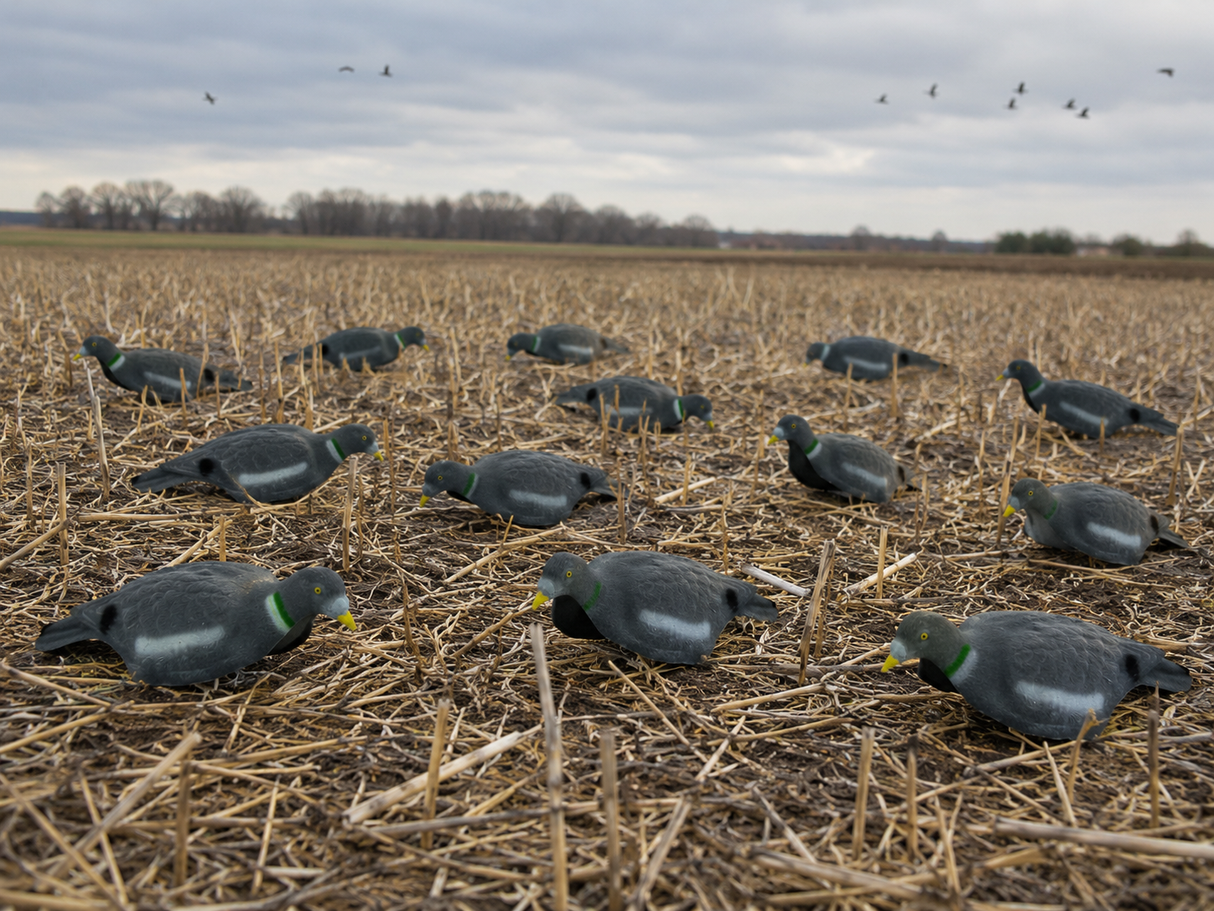 Lockvögel Halbschale mit Flock – 10 Stk – HuntElite