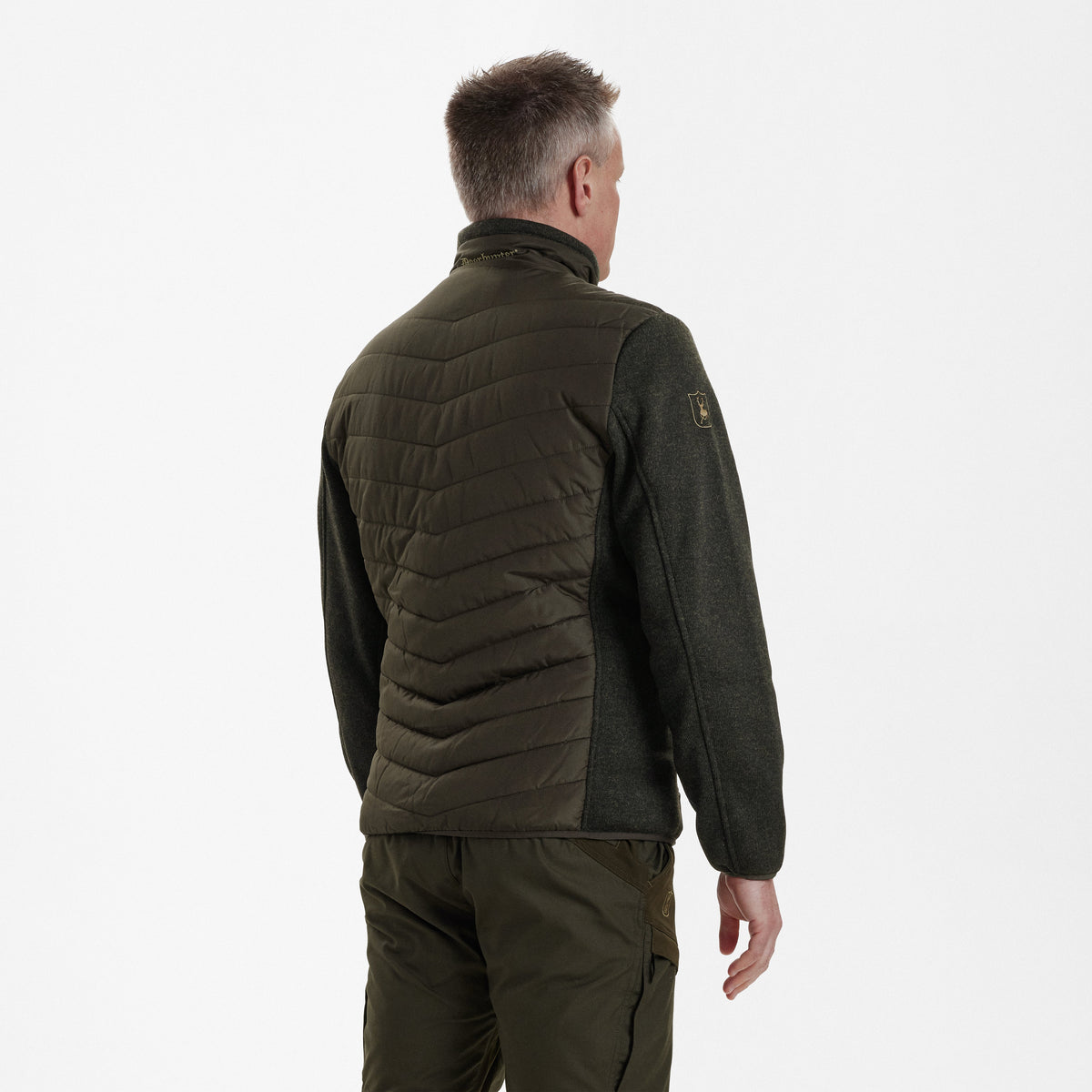 Moor Steppjacke mit Strick Grün - Deerhunter