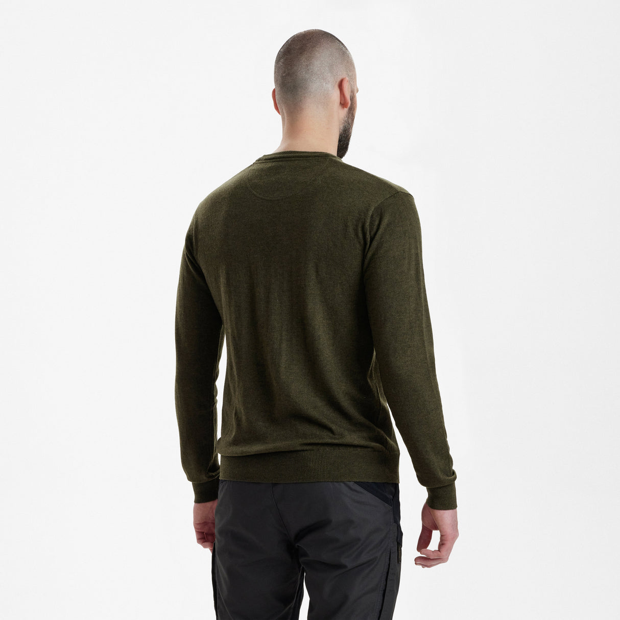 Kingston Strickpullover mit Rundhalsausschnitt - Green Melange – Deerhunter