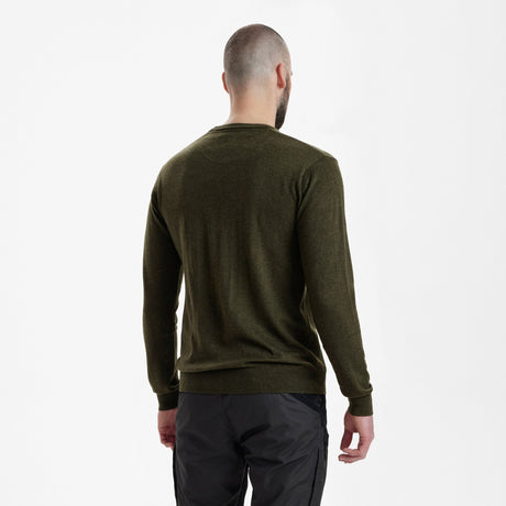 Kingston Strickpullover mit Rundhalsausschnitt - Green Melange – Deerhunter