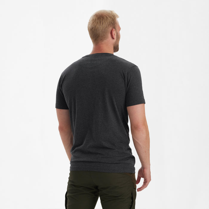 Basic 2er-Pack T-Shirt Adventure Green Melange - Deerhunter
