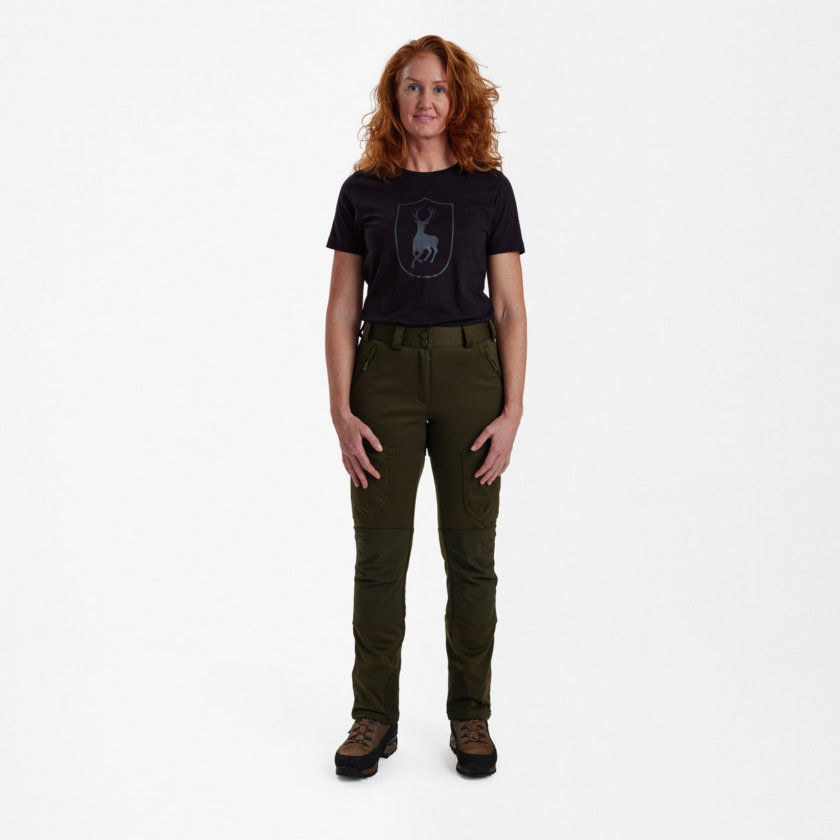 Lady Excape Softshellhose Art Green - Deerhunter