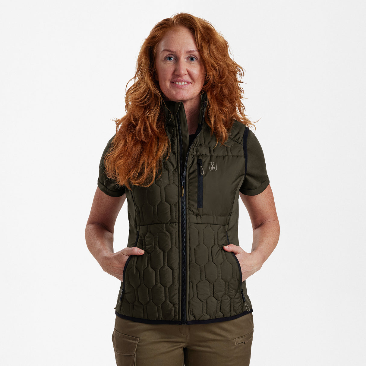 Lady Mossdale gesteppte Weste Forest Green - Deerhunter