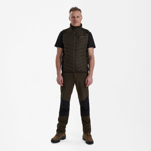 Moor Gepolsterte Weste mit Strick - Braun - Deerhunter