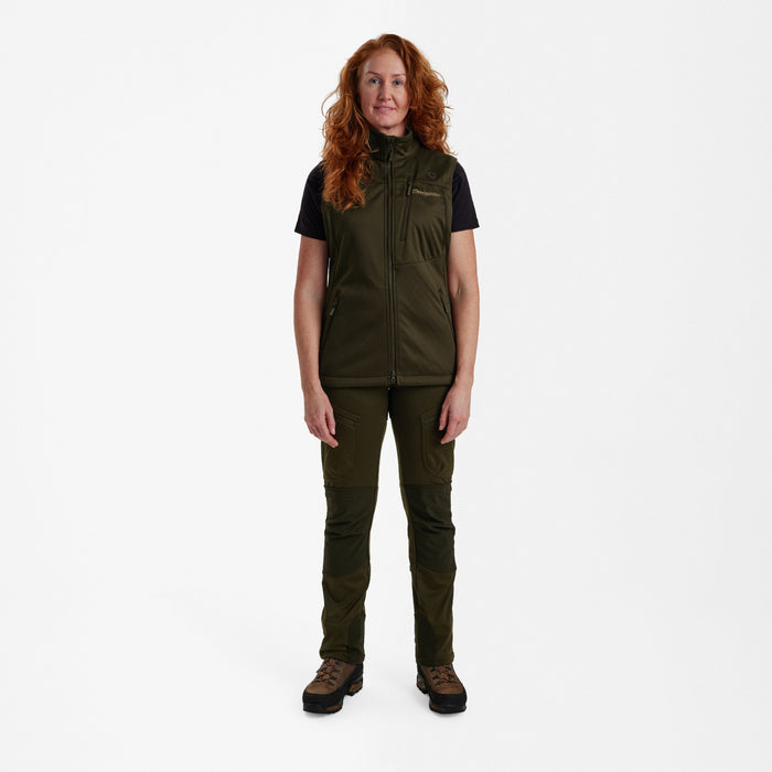 Lady Excape Softshell-Weste Art Green - Deerhunter