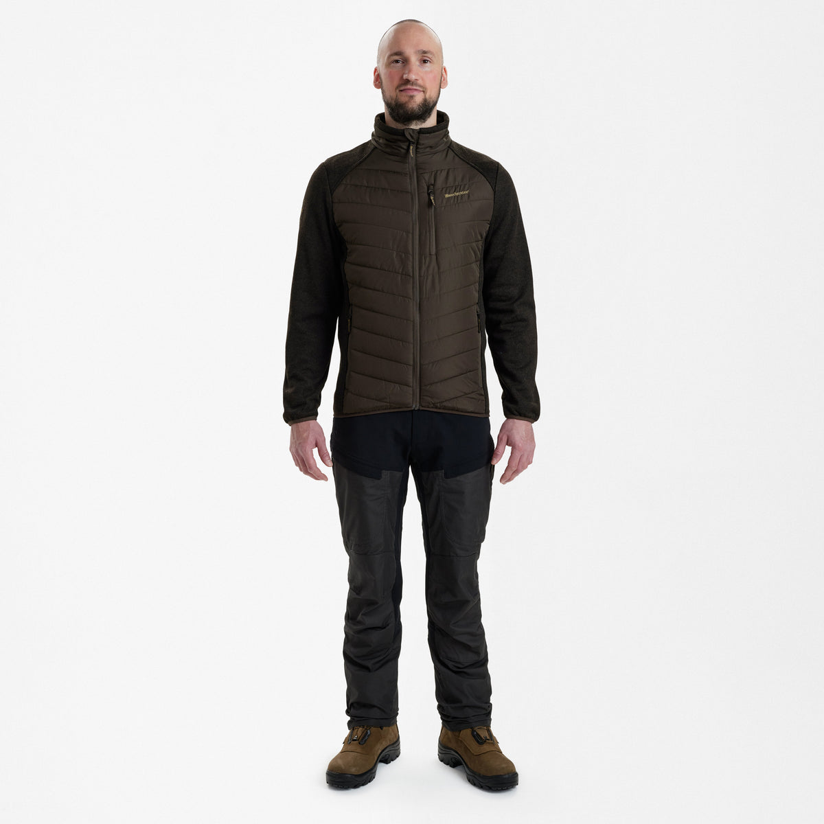 Moor Steppjacke mit Strick - Braun - Deerhunter