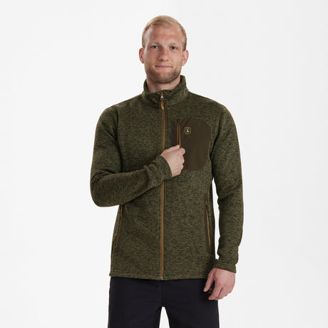Sarek Strickjacke - Oliv - Deerhunter