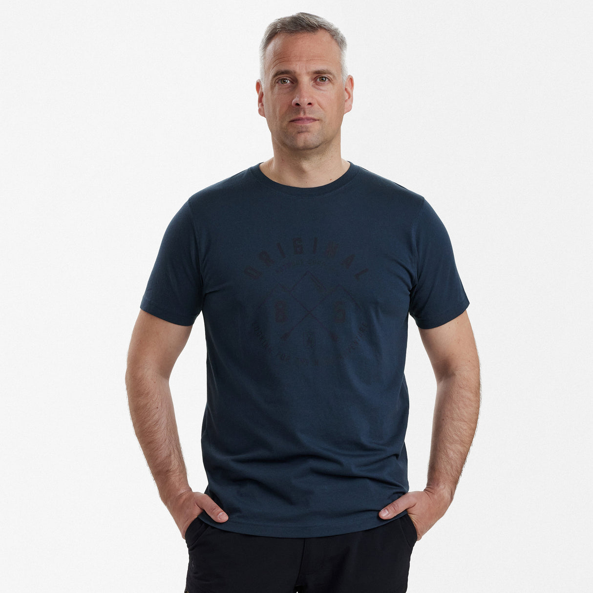 Nolan T-Shirt Dunkelblau - Deerhunter