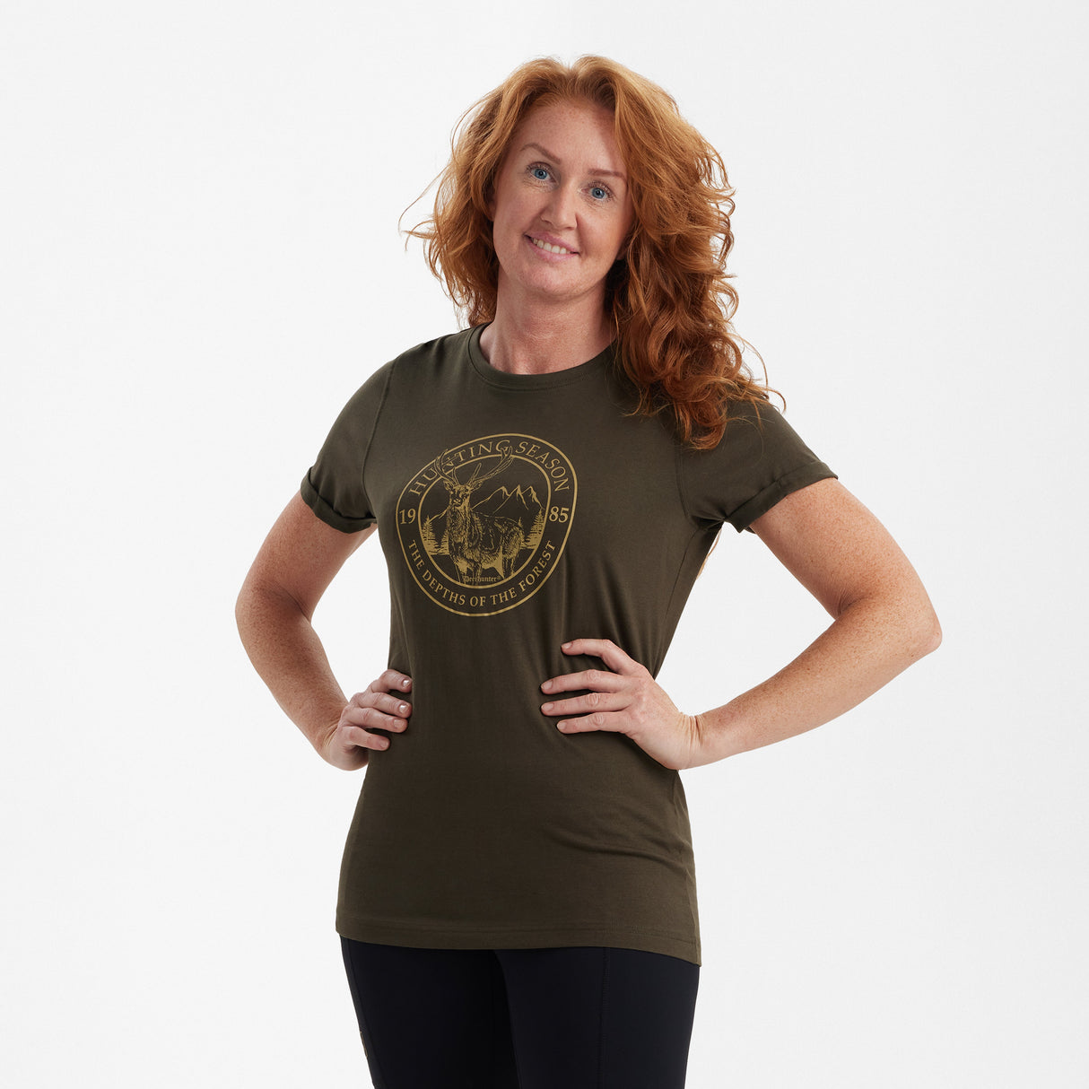 Lady Ella T‑Shirt Adventure Green - Deerhunter