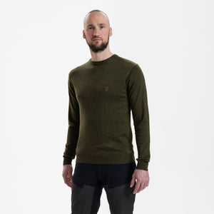 Kingston Strickpullover mit Rundhalsausschnitt - Green Melange – Deerhunter