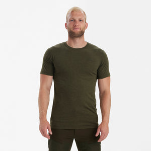 Basic 2er-Pack T-Shirt Adventure Green Melange - Deerhunter