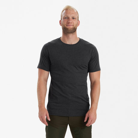 Basic 2er-Pack T-Shirt Adventure Green Melange - Deerhunter