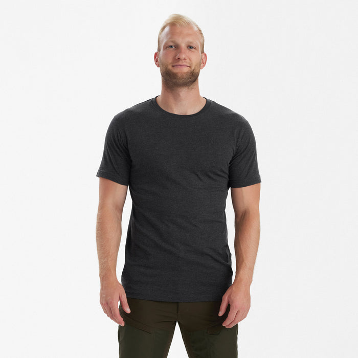 Basic 2er-Pack T-Shirt Adventure Green Melange - Deerhunter
