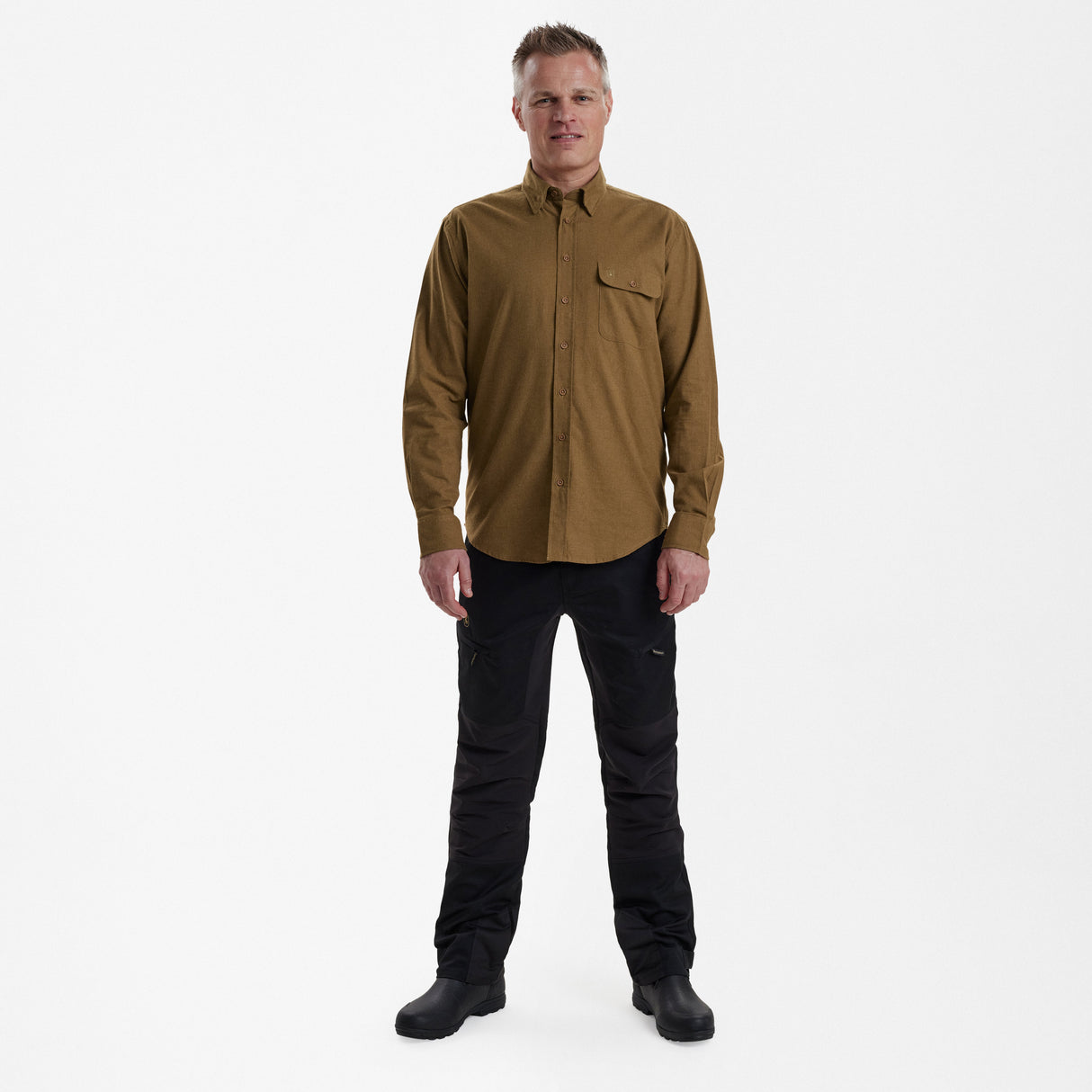 Liam Hemd Ocher Brown - Deerhunter