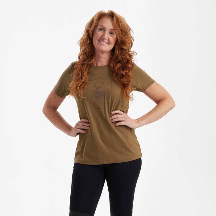 Damen-T-Shirt mit Logo Butternut - Deerhunter