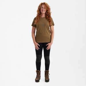 Damen-T-Shirt mit Logo Butternut - Deerhunter