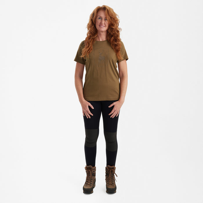 Damen-T-Shirt mit Logo Butternut - Deerhunter