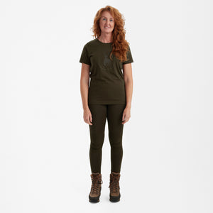 Damen T-Shirt mit Logo Fallen Leaf - Deerhunter