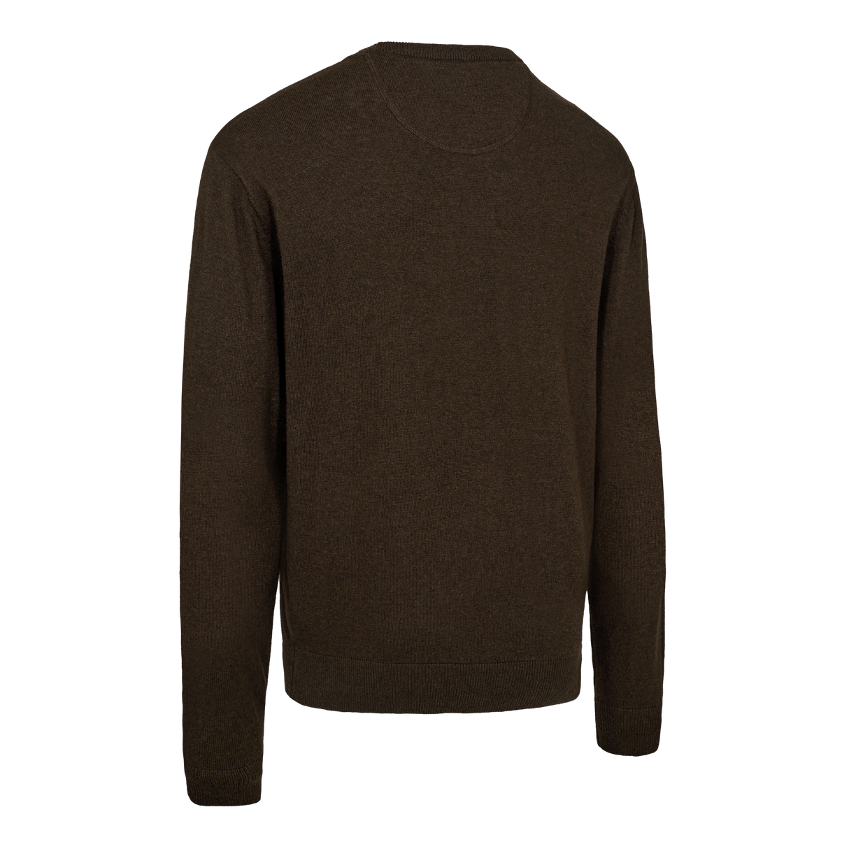 Harrington Strickpullover mit Rundhalsausschnitt – Brown Melange – Deerhunter