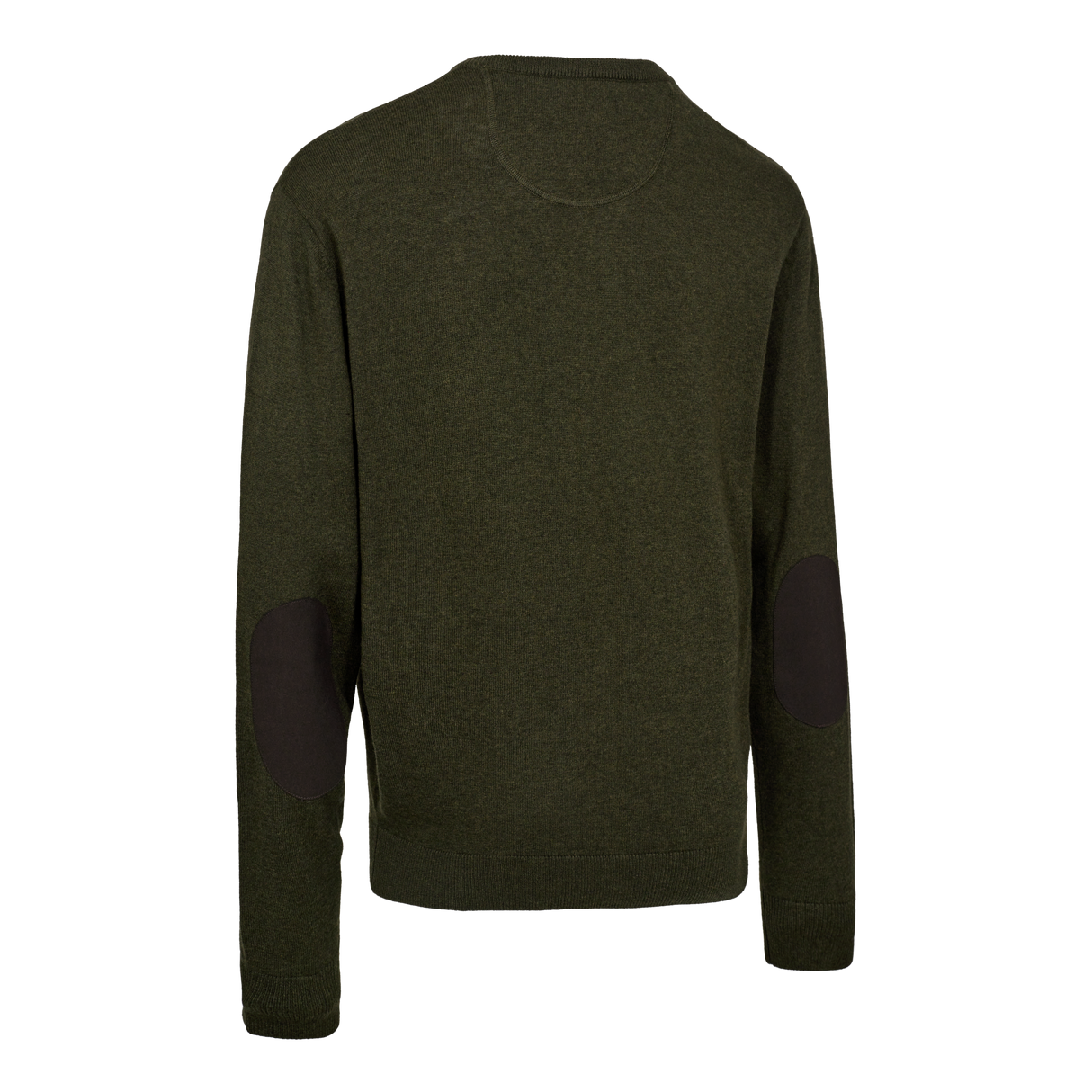 Harrington Strickpullover mit V-Ausschnitt - Forest Ember Melange – Deerhunter