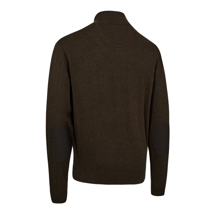 Harrington Strickpullover mit Reißverschlusskragen - Forest Ember Melange - Deerhunter