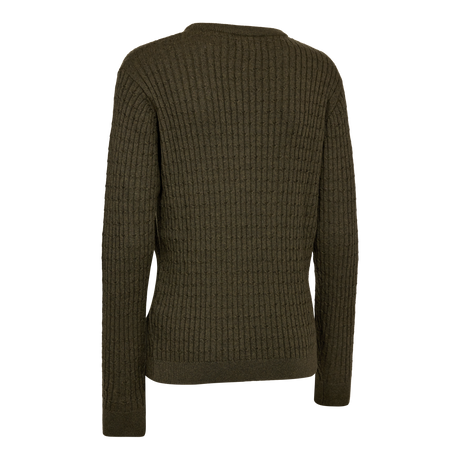 Damen Harrington Zopfmusterstrickpullover - Forest Ember Melange – Deerhunter