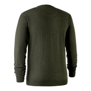 Kingston Strickpullover mit Rundhalsausschnitt - Green Melange – Deerhunter
