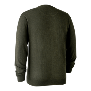Kingston Strickpullover mit V-Ausschnitt - Green Melange – Deerhunter