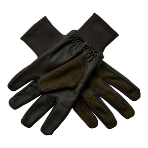 Fleecehandschuhe mit Leder – Art Green – Deerhunter