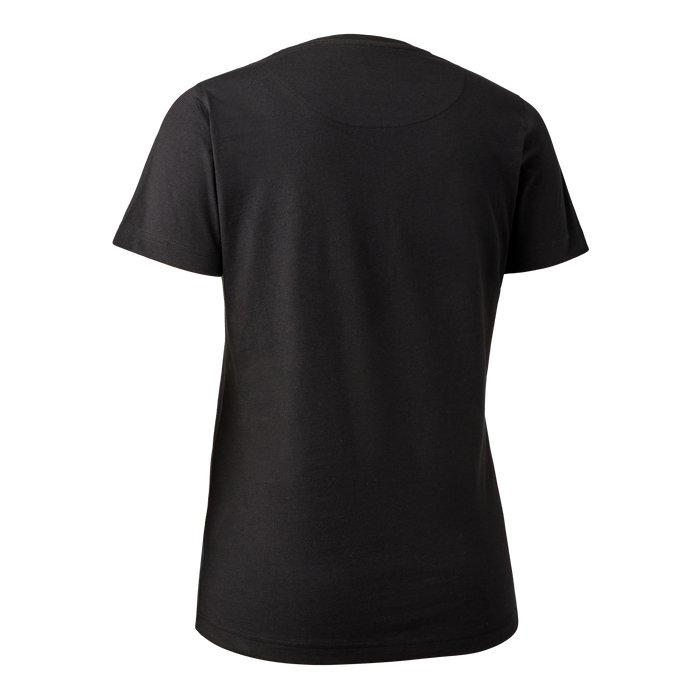Damen T-Shirt mit Logo Schwarz - Deerhunter