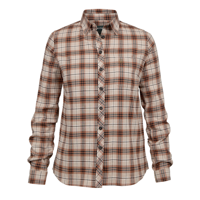 Lady Louisa Damenbluse Orange Karo - Deerhunter