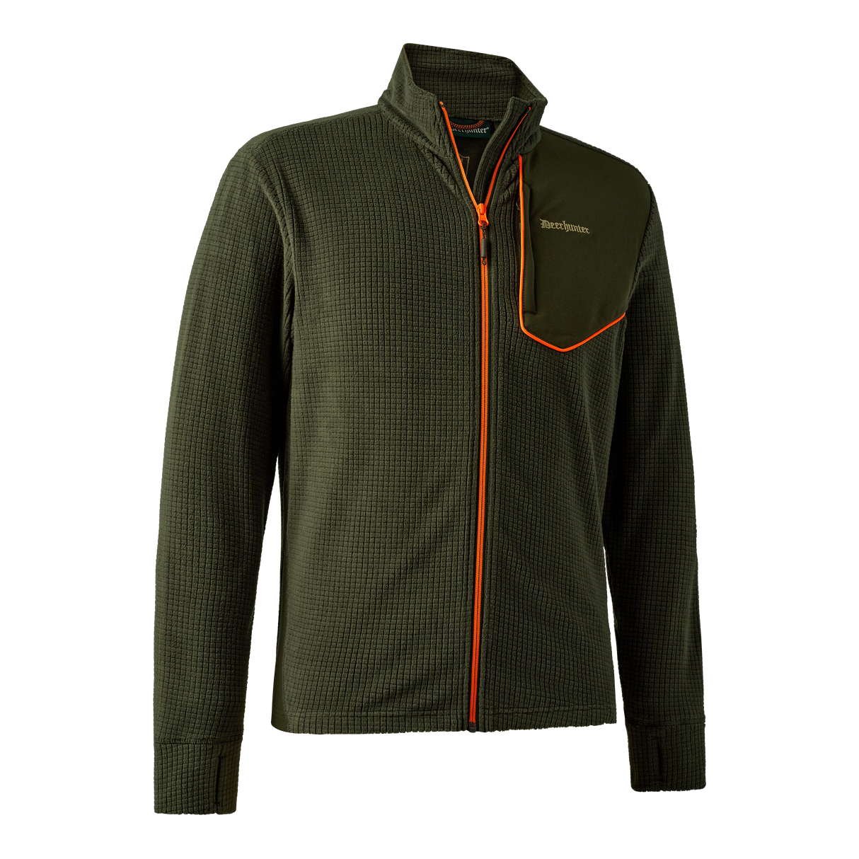 Chamois-Fleecejacke mit durchgehendem Reißverschluss Forest Green - Deerhunter