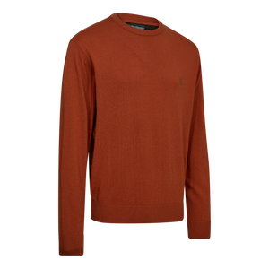 Harrington Strickpullover mit Rundhalsausschnitt – Oak Rust Melange – Deerhunter
