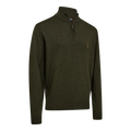 Harrington Strick mit Reißverschlusskragen - Forest Ember Melange – Deerhunter