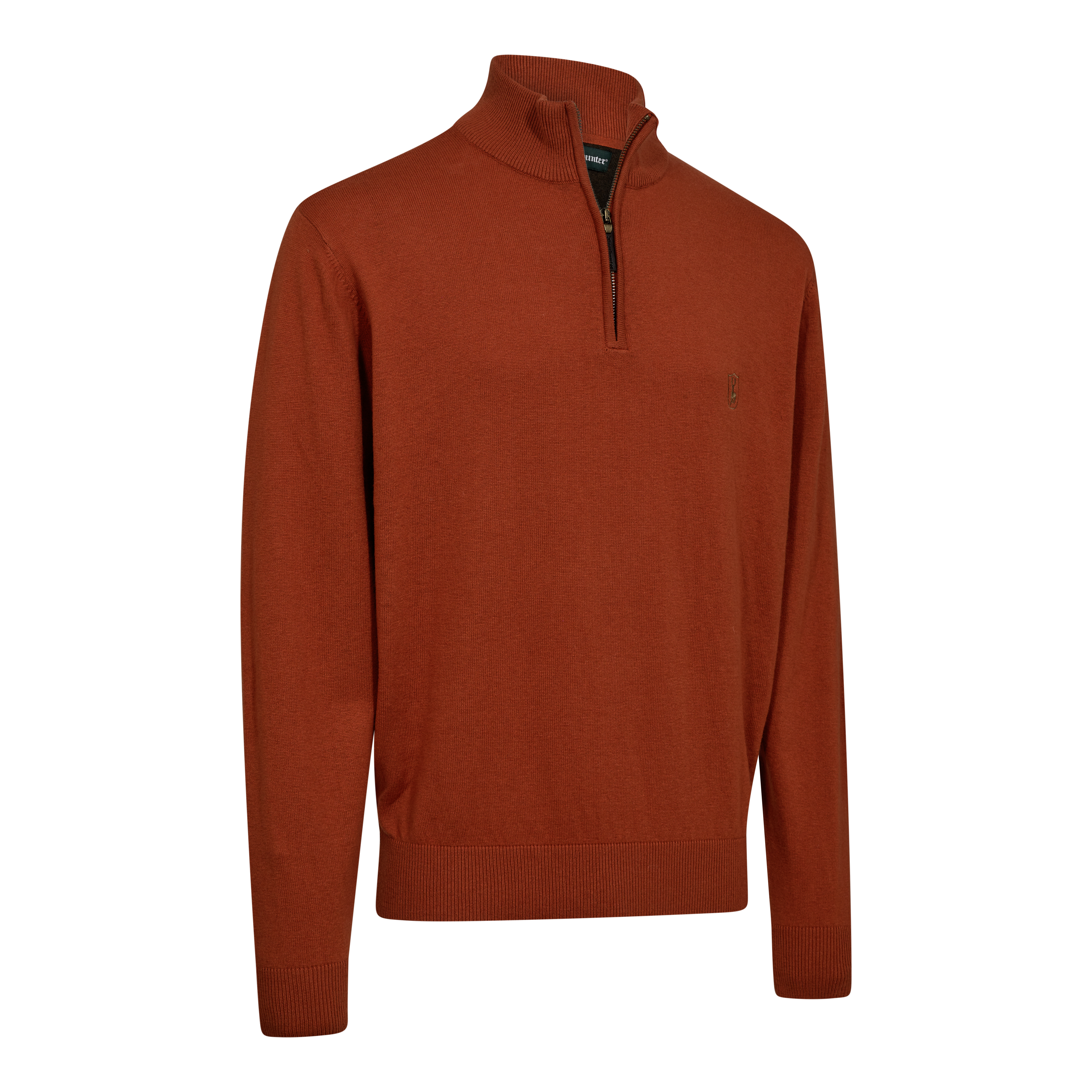 Harrington Strick mit Reißverschlusskragen - Oak Rust Melange - Deerhunter