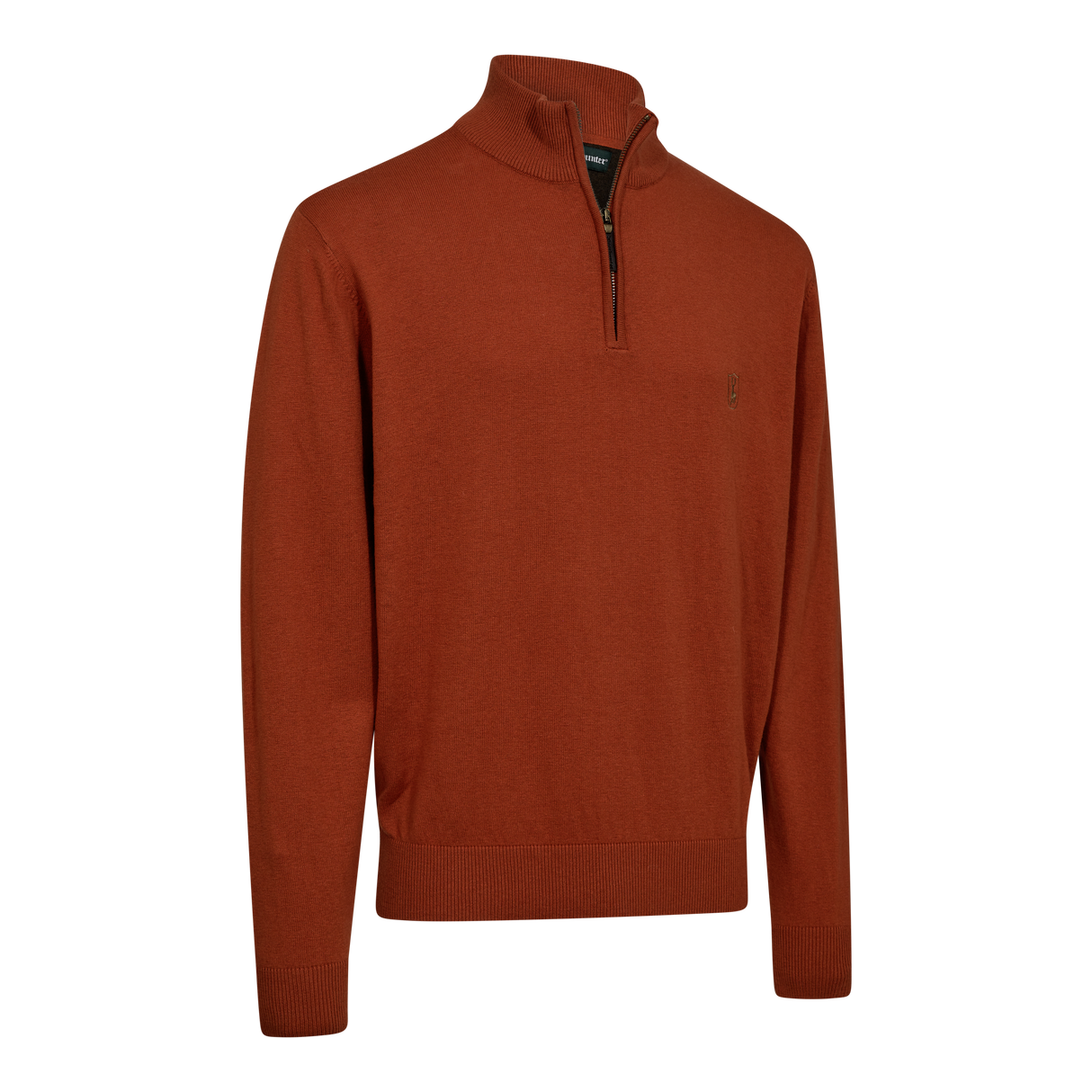 Harrington Strick mit Reißverschlusskragen - Oak Rust Melange - Deerhunter