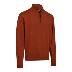 Harrington Strick mit Reißverschlusskragen - Oak Rust Melange - Deerhunter