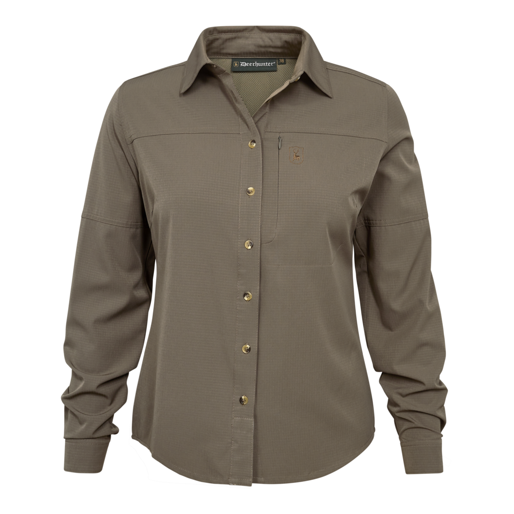 Damenhemd Canopy Stone Grey - Deerhunter