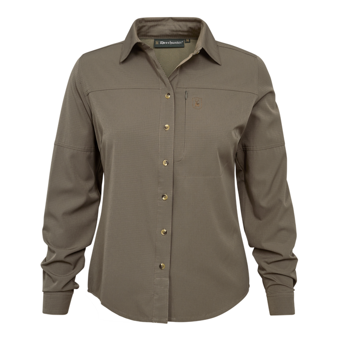 Damenhemd Canopy Stone Grey - Deerhunter