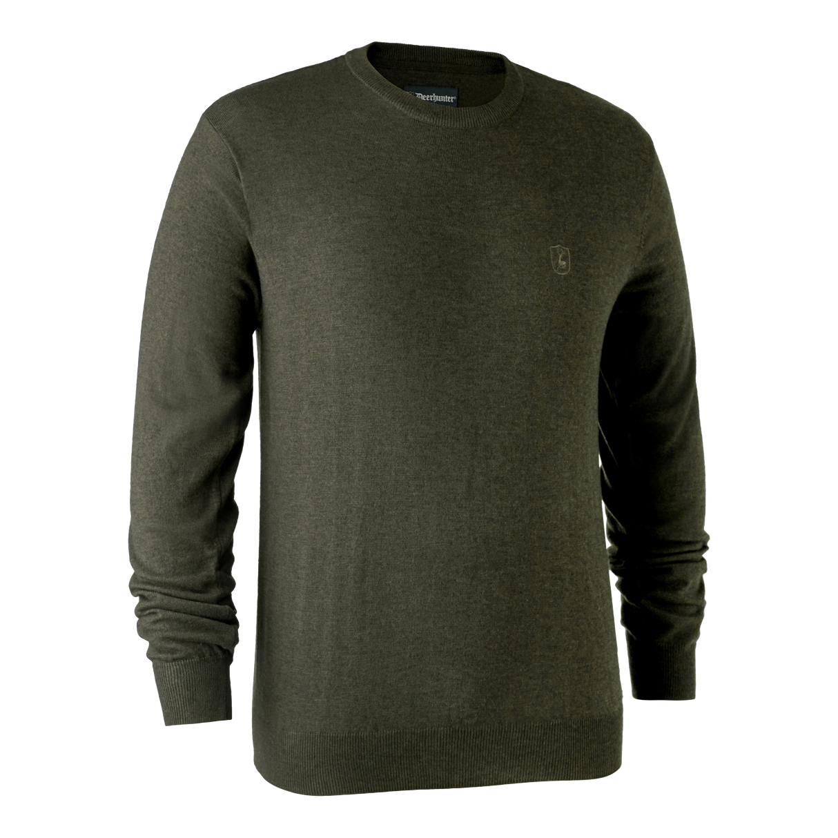 Kingston Strickpullover mit Rundhalsausschnitt - Green Melange – Deerhunter